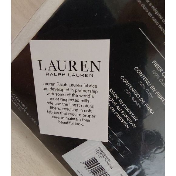 Ralph Lauren CHIC CREAM Lauren Flannel 100% Cotton Standard Pillowcases 2-Pack - Picture 10 of 10